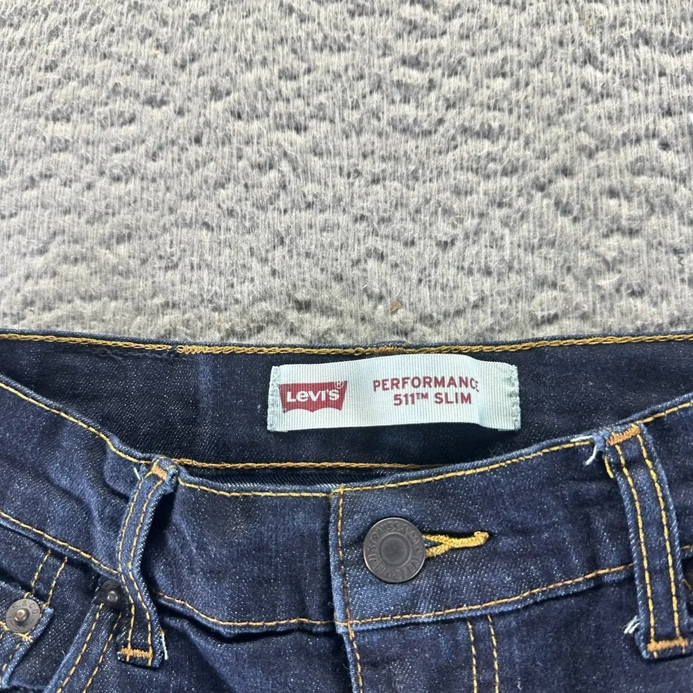 Levi's 511 Jeans Boys 14 Blue Cotton Denim Straight Leg Slim Stretch‎ Workwear